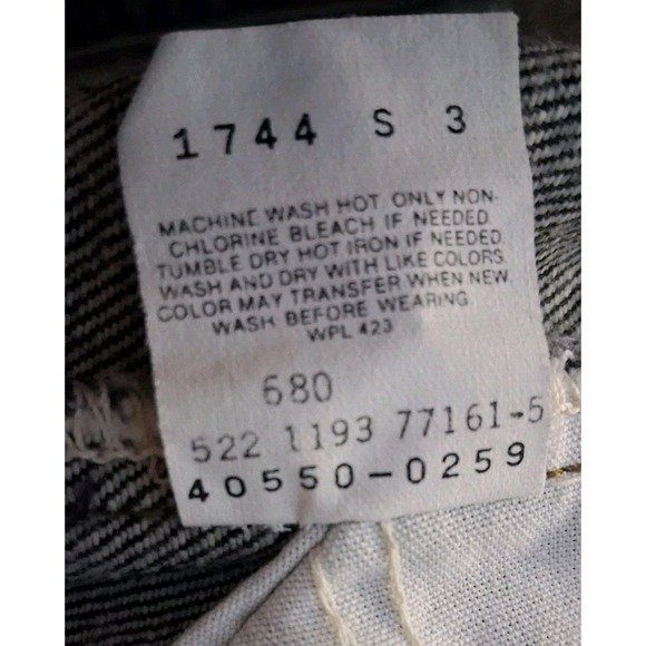 Vintage Levi's 550 Jeans 30x27 Black Orange Tab Made In USA 1994 Grunge Womens - Picture 7 of 14